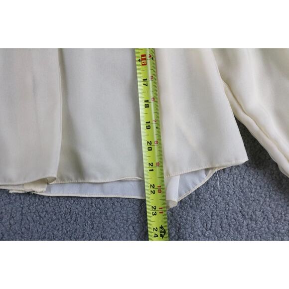 Victor Costa For Neiman Marcus Blouse M Cream Beige Lace Victorian Vintage USA - Picture 8 of 8